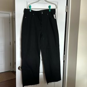 Old Navy Extra High-Rise Sky-Hi Wide Leg Black Pants